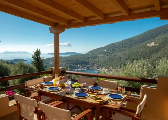 Cristina - Charming With Stone And Wood Elements In Bay * Sivota