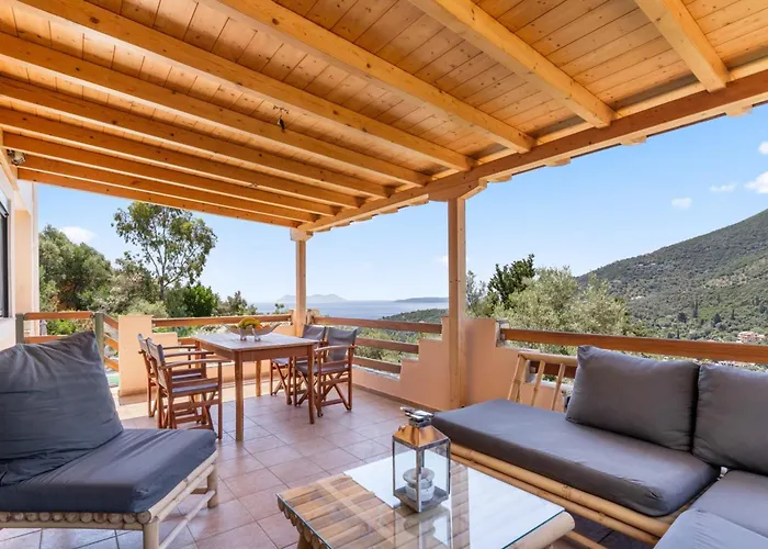 Cristina - Charming With Stone And Wood Elements In Bay Sivota
